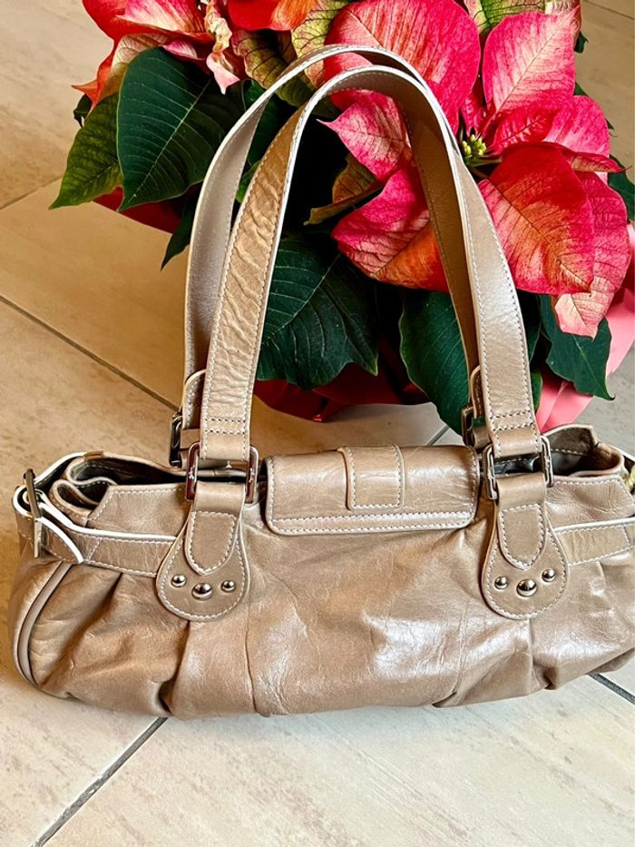 Sac Longchamp cuir beige - photo numéro 3