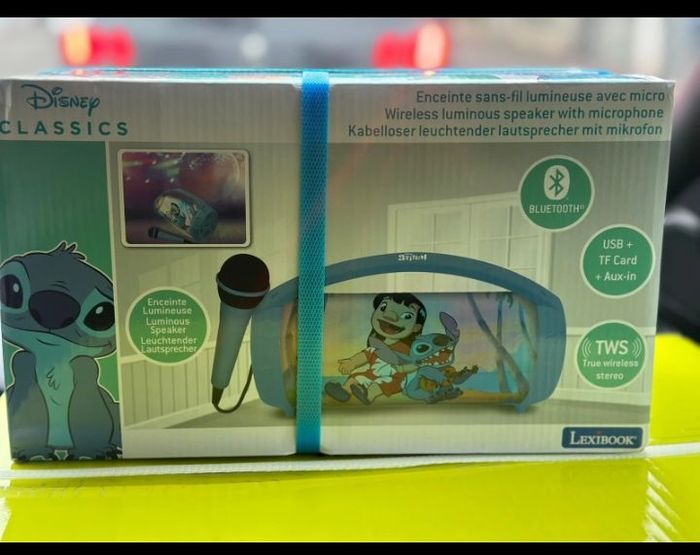 Enceinte bluetooth Stitch lumineuse avec micro - photo numéro 2