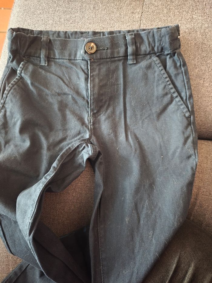 Pantalon marine chino avec ourlet taille 10 ans - photo numéro 4