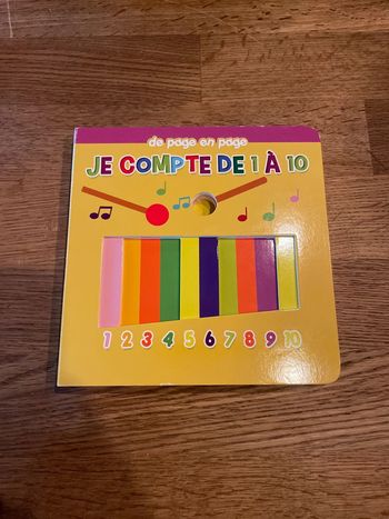 Livre cartonné de page en page Je compte de 1 à 10