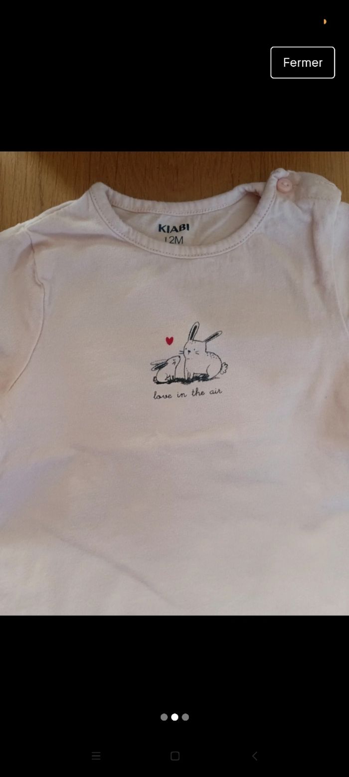 Lot 1 legging et un t-shirt manches longues taille 1 an en très bon état. marque Disney et Kiabi - photo numéro 2