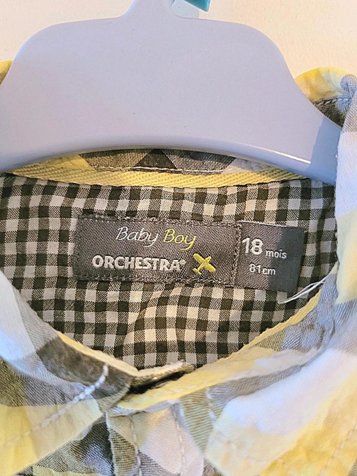 Chemise manche courte orchestra 18 mois - photo numéro 3