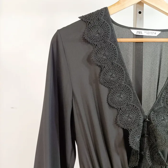 Robe noire évasée femme Taille 36 Zara A847 - photo numéro 4