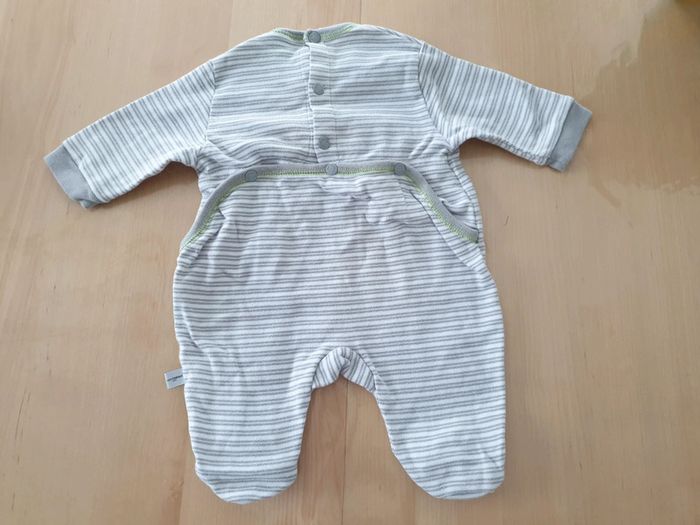 Pyjama bébé dors bien 3 mois rayé carré blanc - photo numéro 3