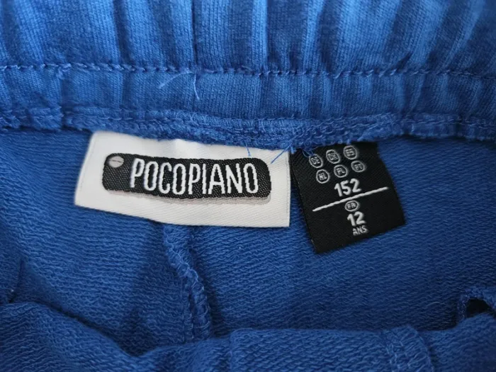 Short élastiqué unisexe - Taille 12 ans (152cm) - Pocopiano - Bleu ciel - photo numéro 3