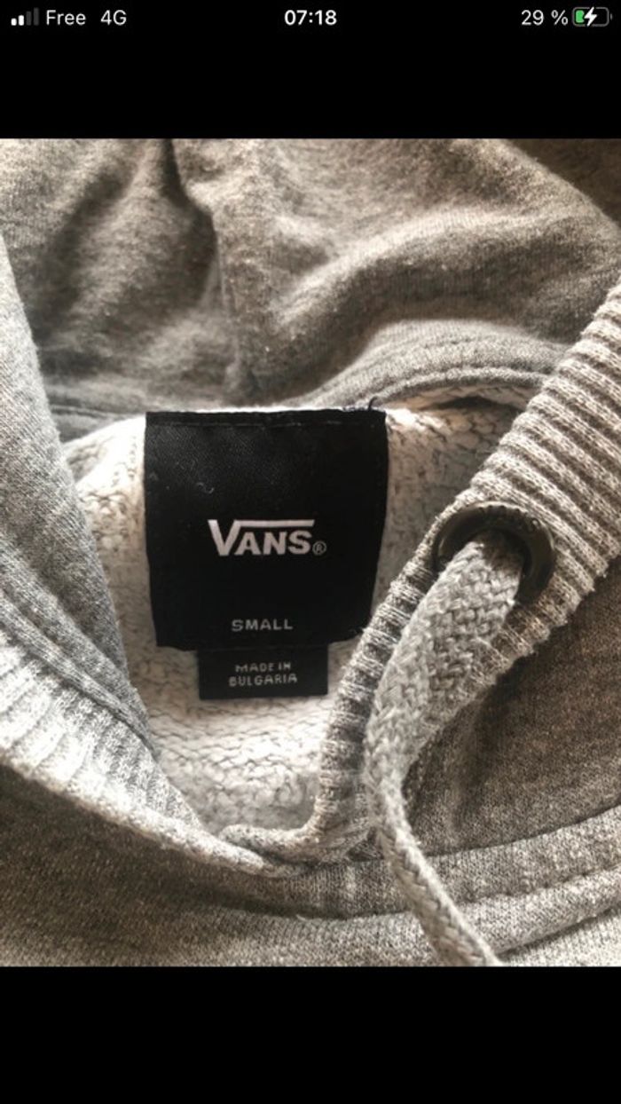 Sweat capuche vans taille S - photo numéro 7