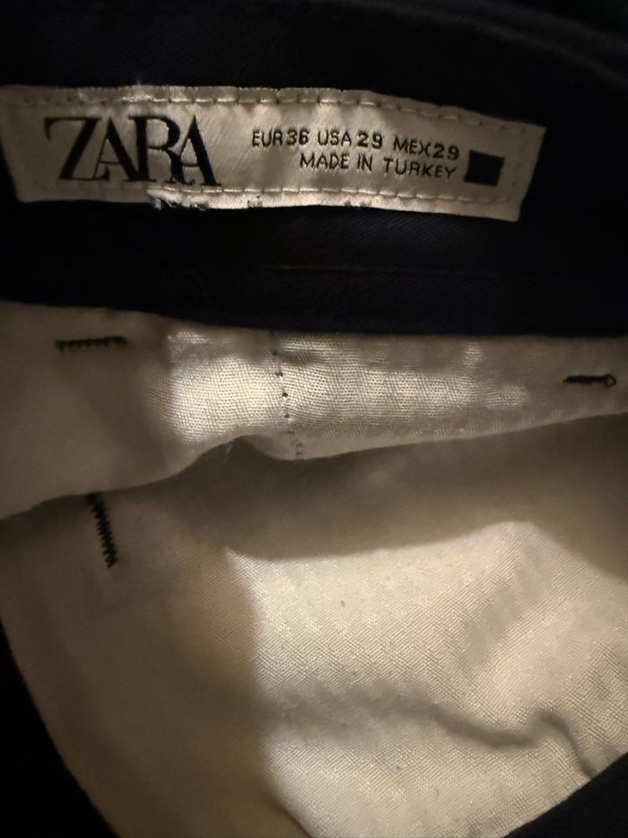 Pantalon Zara bleu marine - photo numéro 3