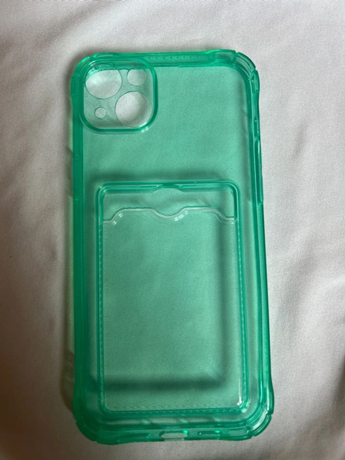 Coque iphone 14+ vert