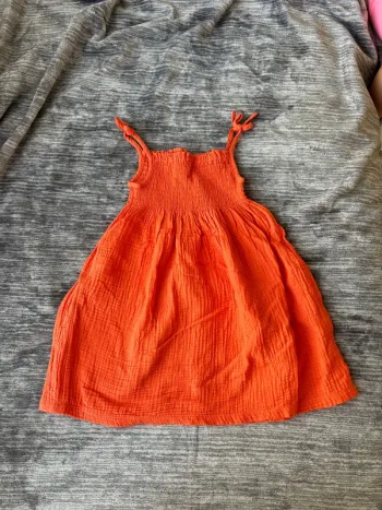 Robe bretelle gaze de coton