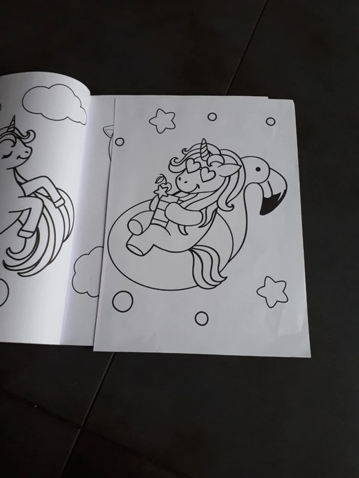 Coloriage avec crayons gras licorne neuf - photo numéro 4