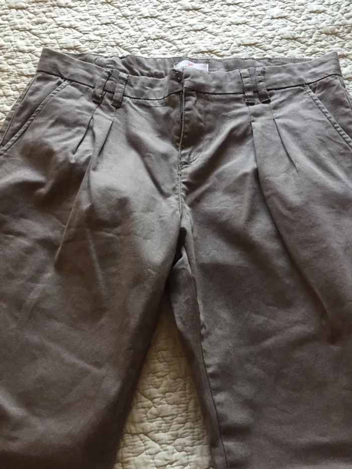 Pantalon à pinces marron Jacqueline Riu taille 42 - photo numéro 2