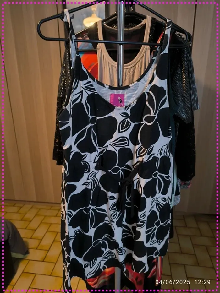 Tunique noire/blanche (M)