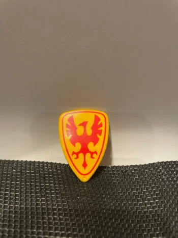 Playmobil bouclier chevalier 4339 moyen âge château citadelle forteresse jaune et rouge