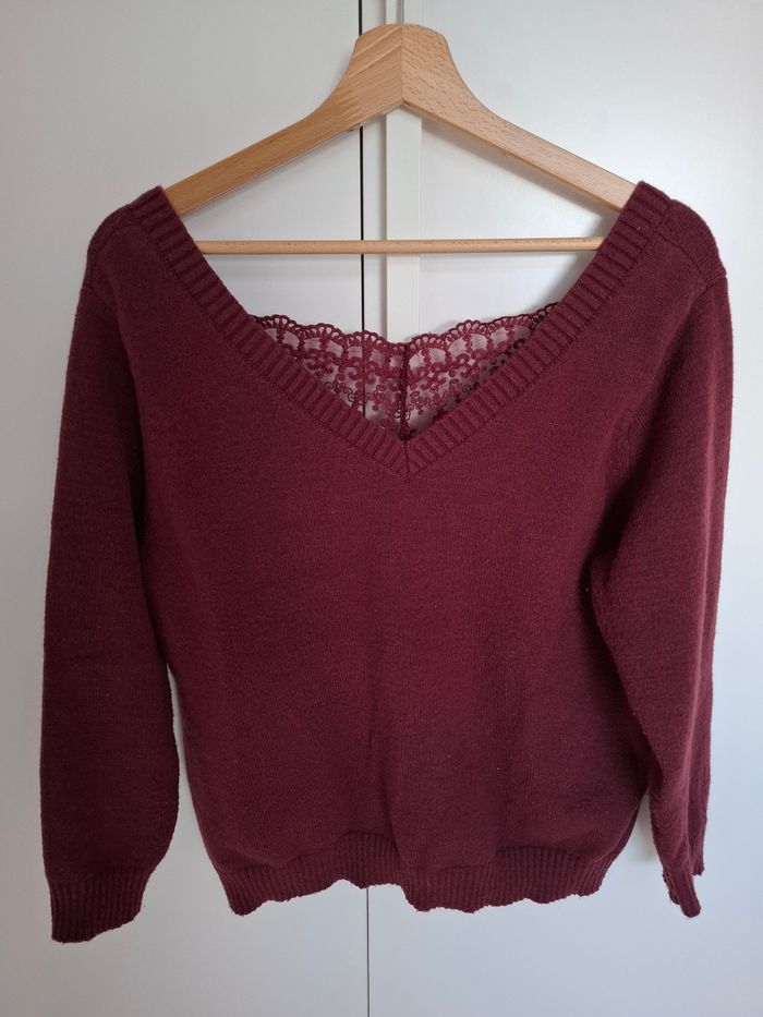 Pull bordeau shein 1XL - photo numéro 3