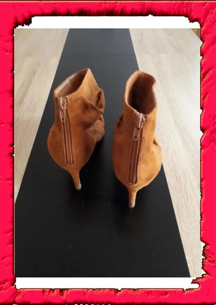 Bottines plissé couleur camel taille 39 - photo numéro 3