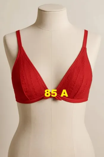 Soutien-Gorge rouge avec paillette sans armature Yamamay Taille 85 A