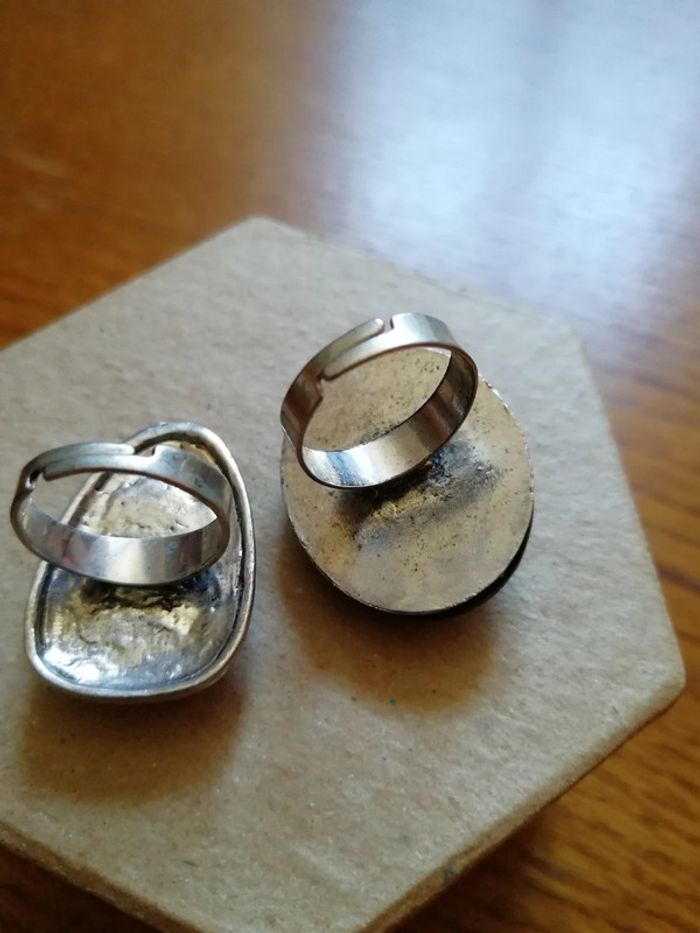 Lot bague fantaisies argenté - photo numéro 4