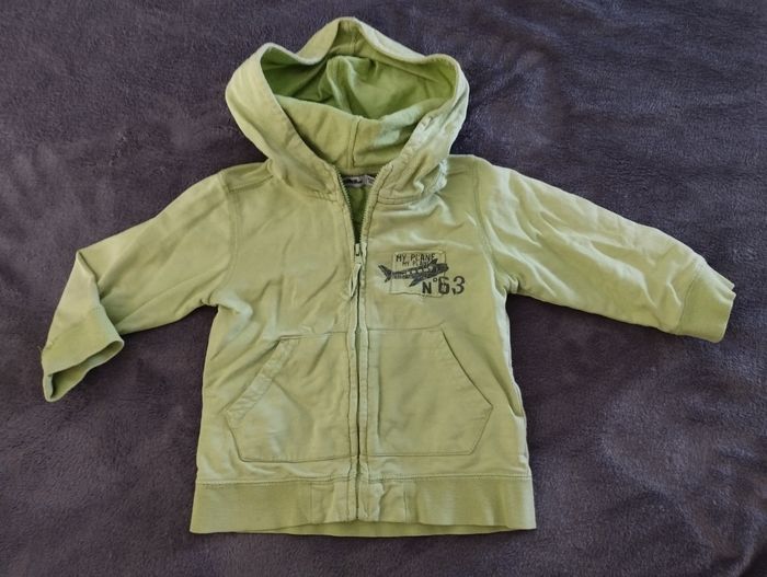 Veste zippée anis 18/24 mois