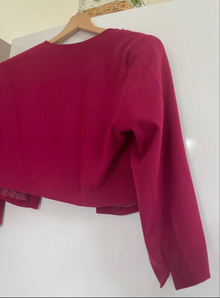 Veste boléro rouge bordeaux - photo numéro 3