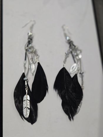 Boucle d'oreilles plumes