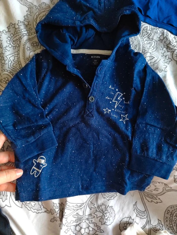 Lot de 4 tee-shirts manches longues 6 mois - photo numéro 4