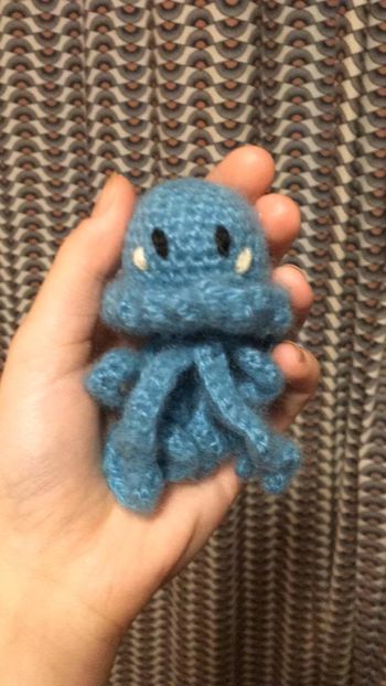 Méduse bleu crochet fais mains