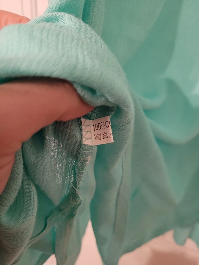 T shirt léger vert clair a strass - photo numéro 8