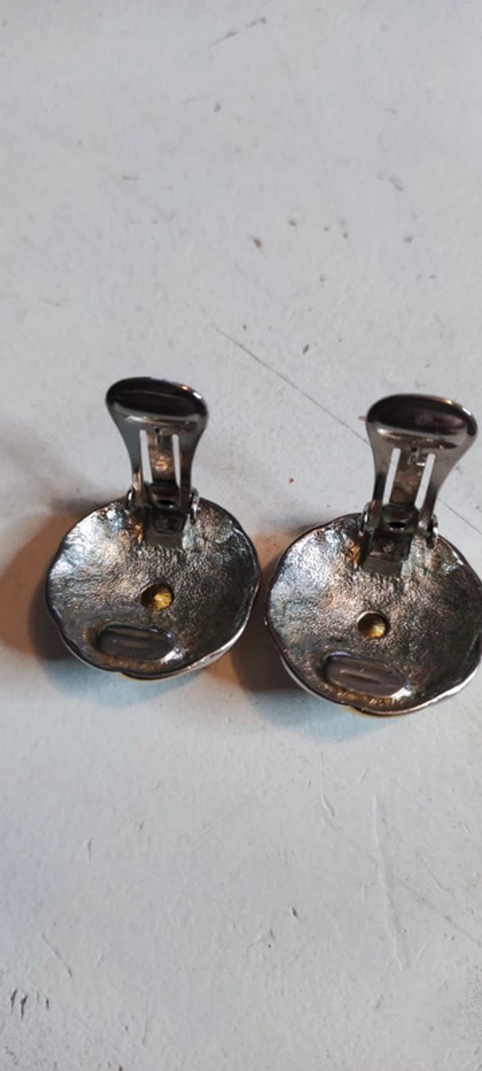 Clips d'oreilles bicolore - photo numéro 7