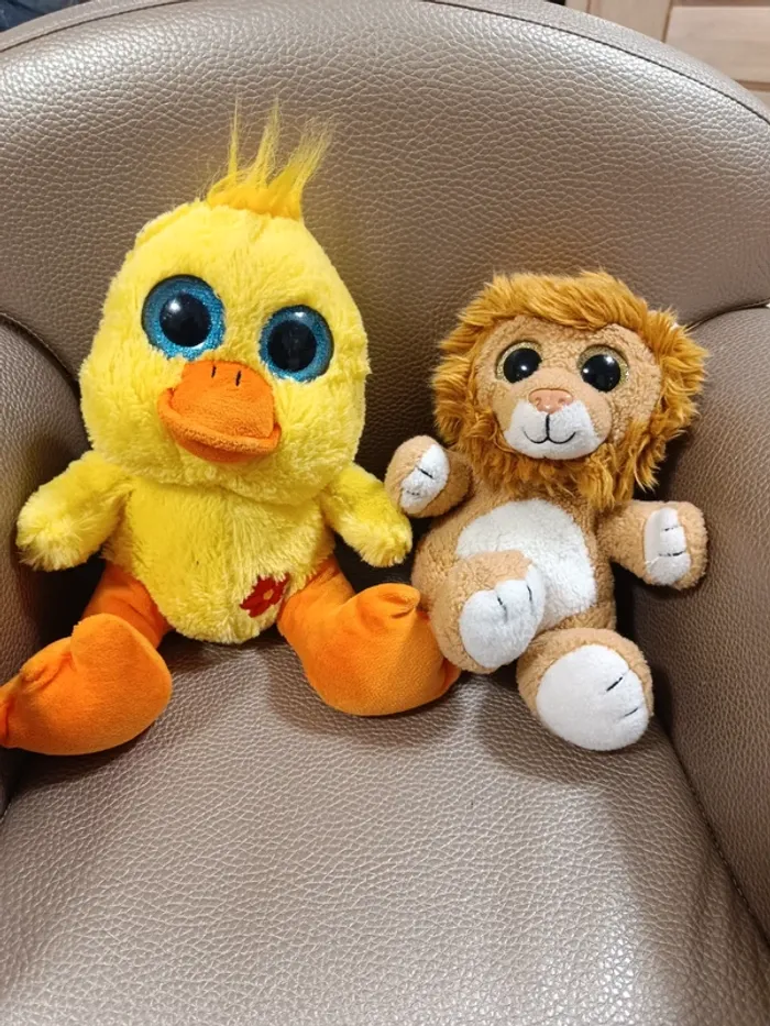 Lot peluches yeux brillants