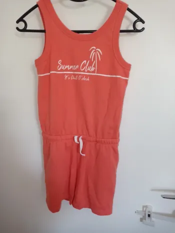 Combi short élastique orange pour enfants