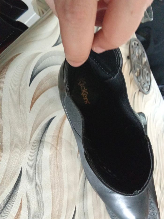 Bottines à talons noires en cuir Kickers 39 - photo numéro 10