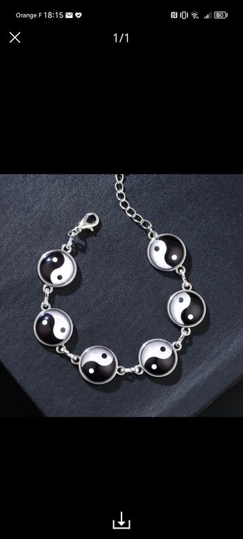 Bracelet ying yang neuf
