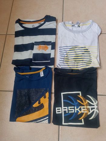Lot de 4 Tee shirts Okaïdi 8 ans