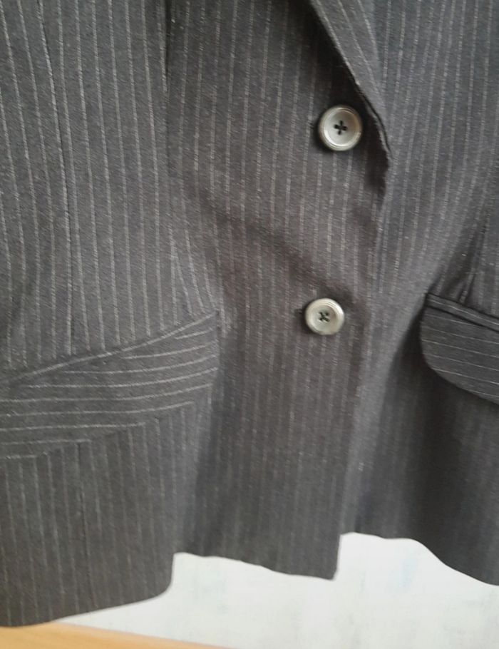 Ensemble tailleur 3 pieces rayé bleu marine - photo numéro 3