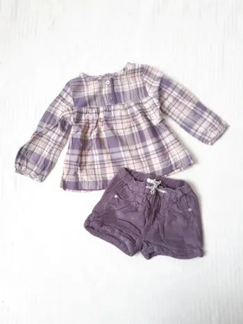 Ensemble blouse et short Obaïbi 12 mois