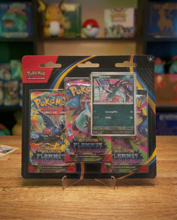 Tripack Pokémon ME02 "Flammes Fantasmagoriques" - Neuf & Scellé - Promo Farfuret