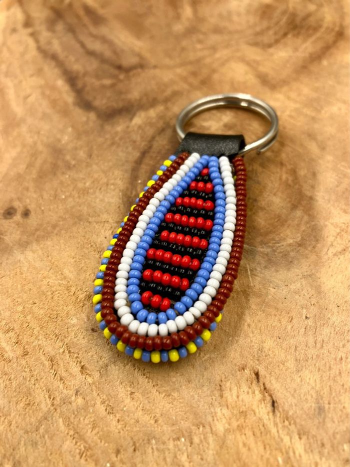 Porte-clé en perles tissées, porte-clés original, ethnique - photo numéro 2