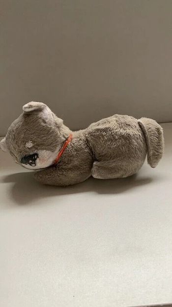 Peluche Chien allongé Vintage 22x11 cm