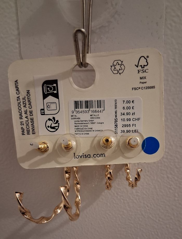 Lot de 2 paires de boucles d'oreilles fantaisie femme - photo numéro 2