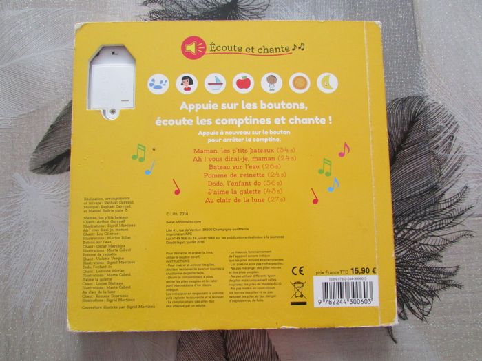 Livre sonore Ecoute et chante les Comptines des tout-petits - photo numéro 4