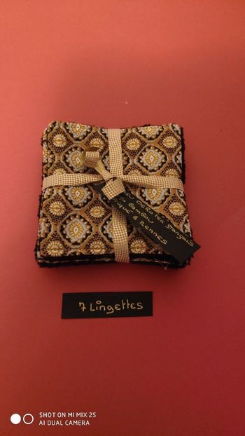 7 lingettes lavables, neuf....