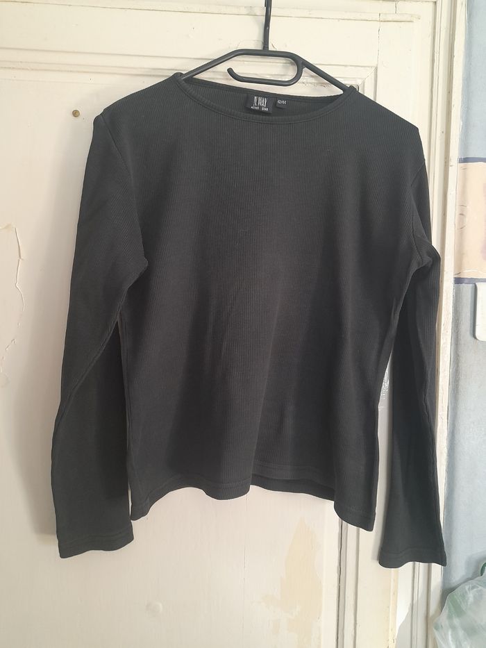 T-shirt à manches longues bleu marine, marque N-way, taille 42/44