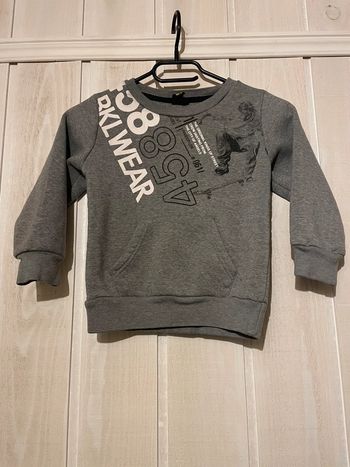 Sweat gris chiné - BKL Wear - 6ans