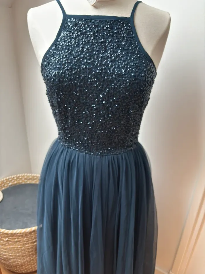 💙 Robe de soirée bleu marine Lace & Beads – T40 Prête à briller ? - photo numéro 8