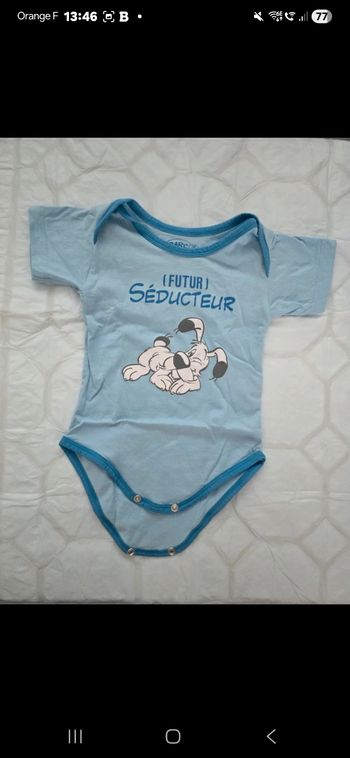 Body Bébé Parc Astérix Idéfix "Futur Séducteur" - 18 Mois