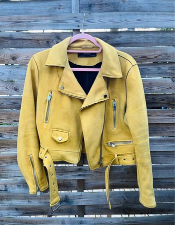 Perfecto en daim jaune - Taille L