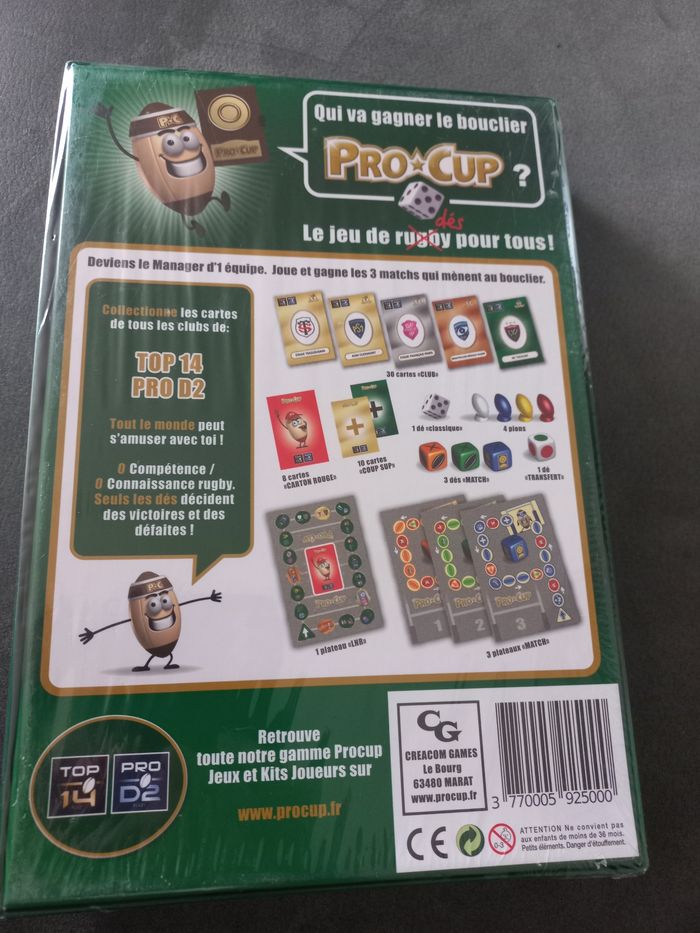 Jeu société dés pro cup rugby top 14 d2 - photo numéro 2
