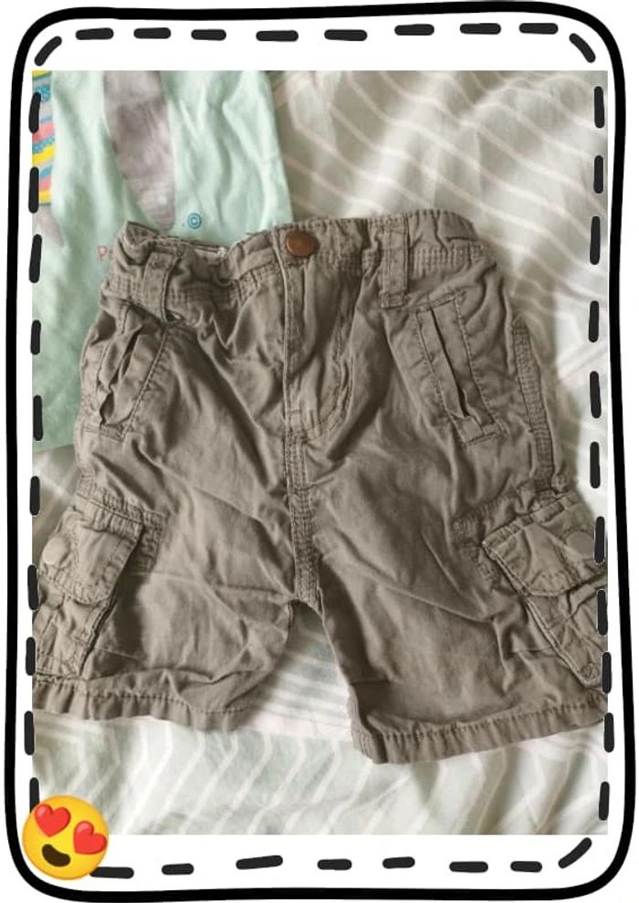 Ensemble été garçon 9 mois Tee-shirt et short - photo numéro 3