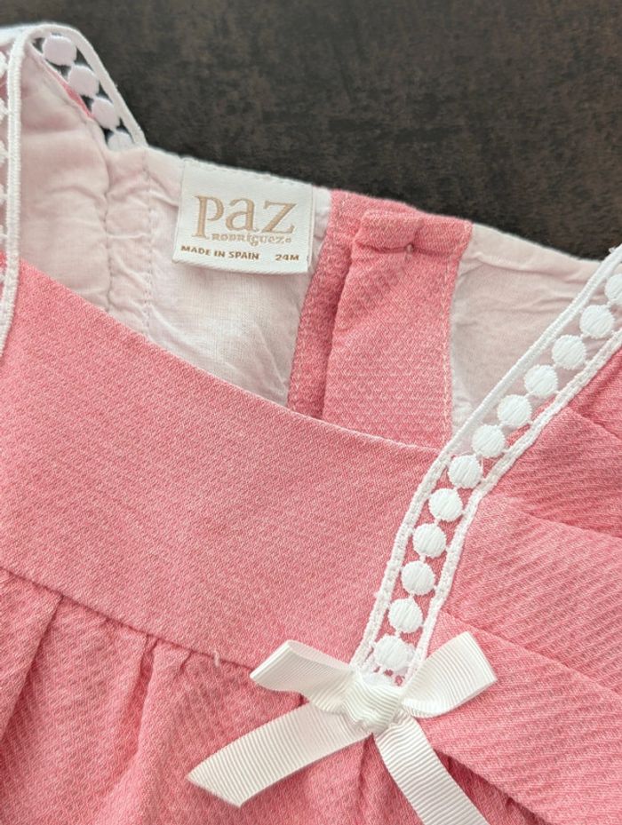 Robe rose marque Paz Rodriguez - photo numéro 3
