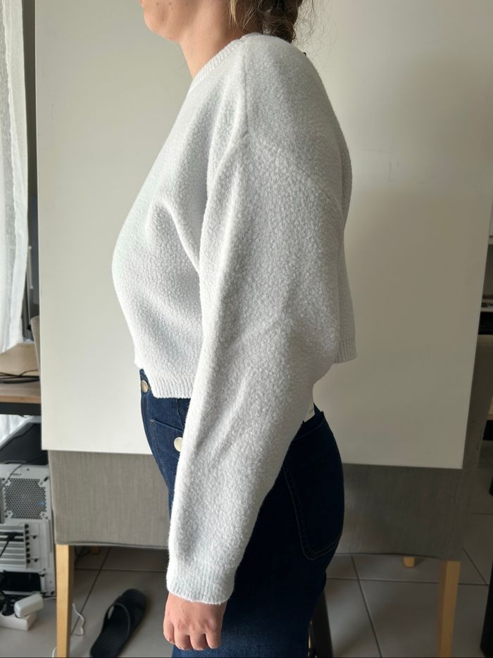 Pull court Zara blanc - photo numéro 3